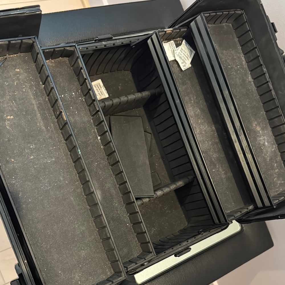 Sephora Diamond Pattern Black Train Makeup Caddy … - image 5